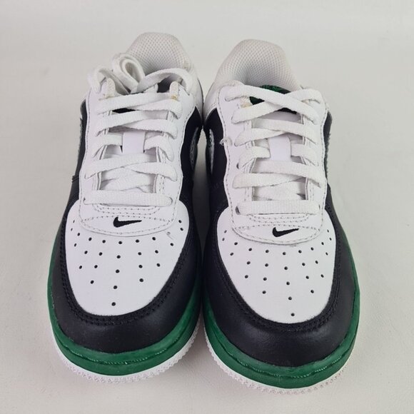 Nike AIR FORCE 1 PS Little Kids White Black Shoes Sneakers SZ 12.5 - Picture 4 of 8